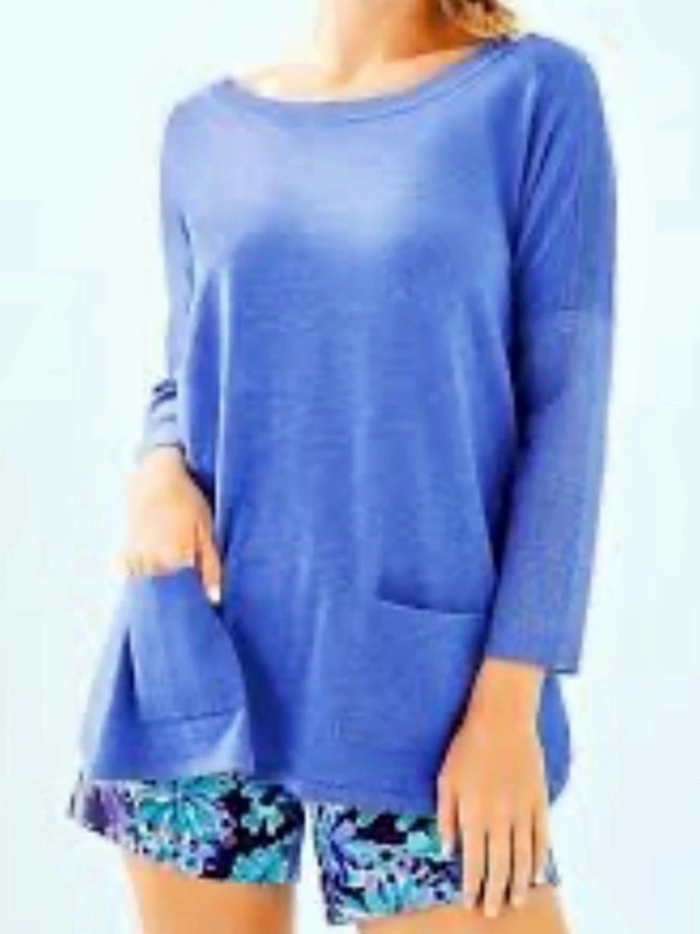 EUC Lilly Pulitzer Blue Cobo Boatneck Sweater